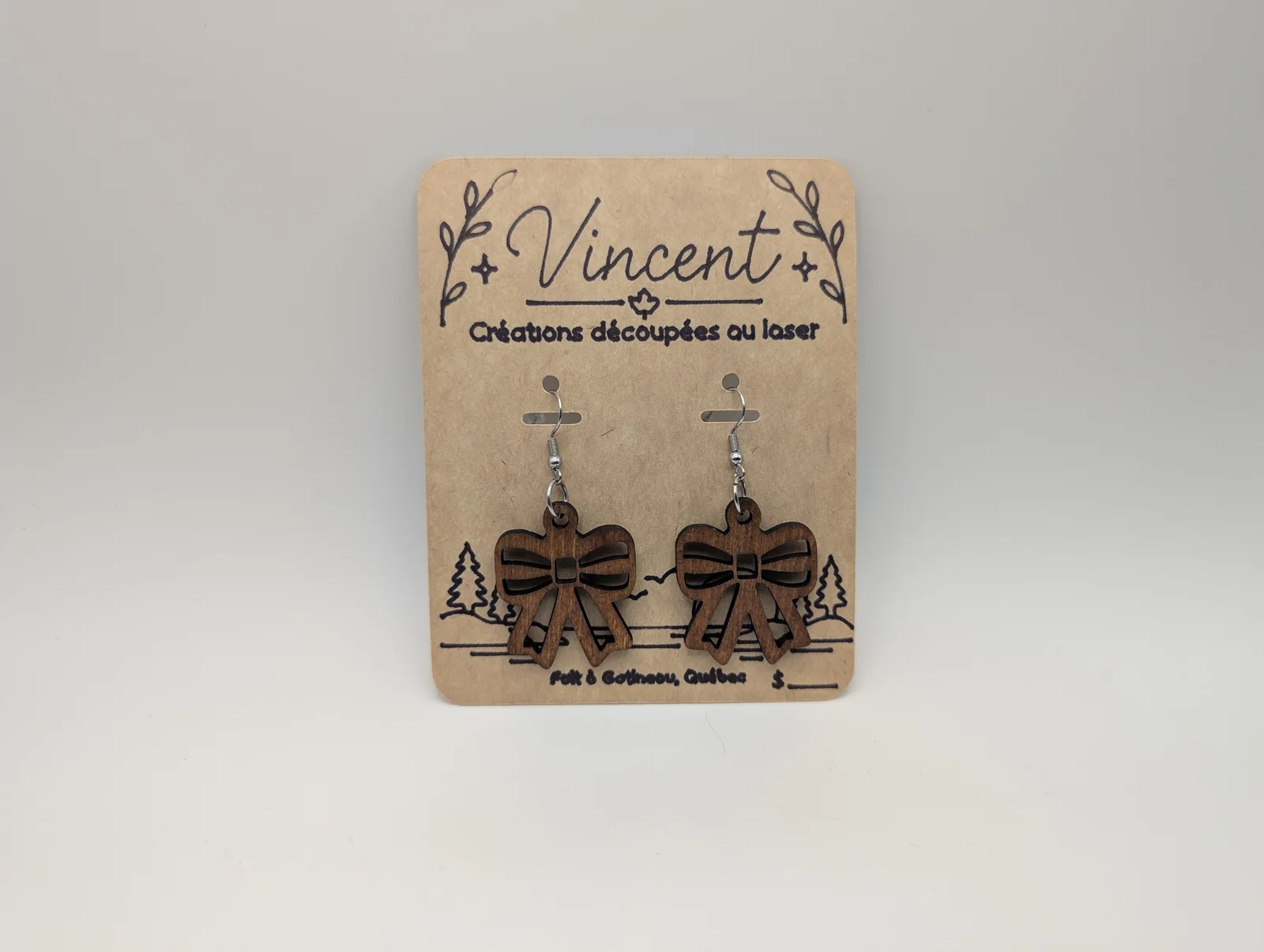 Wooden earrings: boucles
